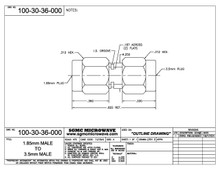 100-33-35-000:  1.85mm MALE TO 3.5mm MALE (BETWEEN-SERIES ADAPTER)