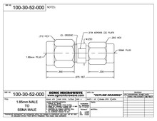 100-30-52-000:  1.85mm MALE TO SSMA MALE (BETWEEN-SERIES ADAPTER)