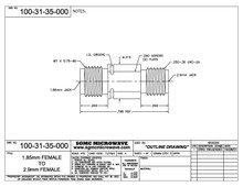 100-31-35-000:  1.85mm FEMALE TO 2.92mm FEMALE (BETWEEN-SERIES ADAPTER)