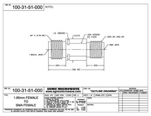 100-31-51-000:  1.85mm FEMALE TO SMA FEMALE (BETWEEN-SERIES ADAPTER)