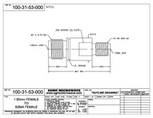 100-31-53-000:  1.85mm FEMALE TO SSMA FEMALE (BETWEEN-SERIES ADAPTER)