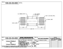 100-33-33-000:  2.4mm FEMALE TO 2.4mm FEMALE (IN-SERIES ADAPTER)