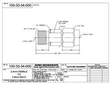 100-33-34-000:  2.4mm FEMALE TO 2.92mm MALE (BETWEEN-SERIES ADAPTER)