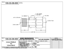 100-33-36-000:  2.4mm FEMALE TO 3.5mm MALE (BETWEEN-SERIES ADAPTER)