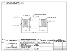 100-33-37-000:  2.4mm FEMALE TO 3.5mm FEMALE (BETWEEN-SERIES ADAPTER)