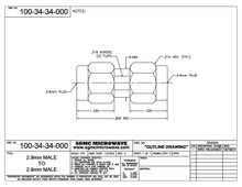 100-34-34-000:  2.92mm MALE TO 2.92mm MALE  (IN-SERIES ADAPTER)
