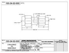 100-34-52-000:  2.92mm MALE TO SSMA MALE (BETWEEN-SERIES ADAPTER)