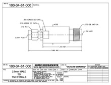 100-34-61-000:  2.92mm MALE TO TNC FEMALE (BETWEEN-SERIES ADAPTER)