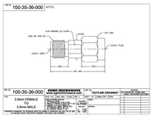 100-35-36-000:  2.92mm FEMALE TO 3.5mm MALE (BETWEEN-SERIES ADAPTER)