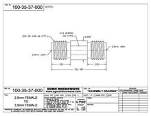 100-35-37-000:  2.92mm FEMALE TO 3.5mm FEMALE (BETWEEN-SERIES ADAPTER)