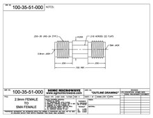 100-35-51-000:  2.92mm FEMALE TO SMA FEMALE (BETWEEN-SERIES ADAPTER)
