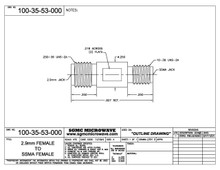 100-35-53-000:  2.92mm FEMALE TO SSMA FEMALE (BETWEEN-SERIES ADAPTER)
