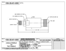 100-35-61-000:  2.92mm FEMALE TO TNC FEMALE (BETWEEN-SERIES ADAPTER)