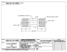 100-37-37-000:  3.5mm FEMALE TO 3.5mm FEMALE (IN-SERIES ADAPTER)