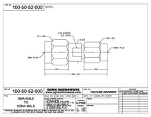 100-50-52-000:  SMA MALE TO SSMA MALE (BETWEEN-SERIES ADAPTER)