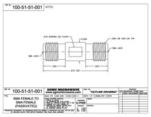 100-51-51-001:  SMA FEMALE TO SMA FEMALE (PASSIVATED) (IN-SERIES ADAPTER) Wrench Flats