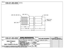 100-51-83-000:  SMA FEMALE TO SMC FEMALE/PLUG (BETWEEN-SERIES ADAPTER)