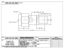 200-20-20-295:  N MALE TO LA290 CABLE (SOLDER CLAMP)