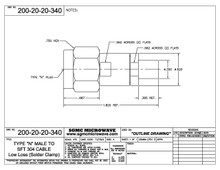 200-20-20-340:  N MALE TO SFT 304 CABLE (SOLDER CLAMP)