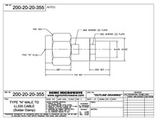 200-20-20-355:  N MALE TO LL335 CABLE (SOLDER CLAMP)