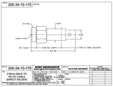 200-34-10-170:  2.92mm MALE TO IW 1701 CABLE (DIRECT SOLDER)
