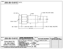 200-36-10-810:  3.5mm MALE TO IW1801 CABLE (DIRECT SOLDER)