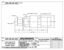200-36-20-240:  3.5mm MALE TO IW2303 CABLE (SOLDER CLAMP)
