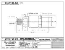 200-37-20-240:  3.5mm FEMALE TO IW2303 CABLE (SOLDER CLAMP)