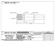 200-51-10-160:  SMA FEMALE TO RG-316 CABLE (DIRECT SOLDER)
