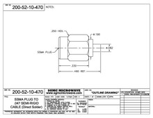 200-52-10-470:  SSMA MALE TO .047 SEMI-RIGID CABLE (DIRECT SOLDER)