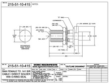 215-51-10-415:  SMA FEMALE BULKHEAD TO RG-316 CABLE CRIMP ATTACHMENT