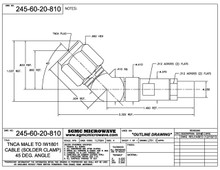 245-60-20-810:  TNCA MALE TO IW1801 CABLE (SOLDER CLAMP) 45 DEG.
