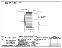 300-07-75-001:  7mm PRECISION CONNECTOR HEAD (WITHOUT CONTACT & BEAD)