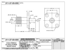 311-37-00-000:  3.5mm FEMALE (4) HOLE FLANGE RECEPTACLE