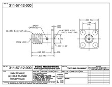 311-57-12-000:  SMM FEMALE (4) HOLE FLANGE RECEPTACLE