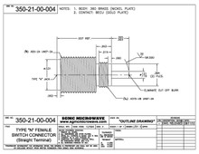 350-21-00-004:  N FEMALE RECEPTACLE "SWITCH CONNECTOR"