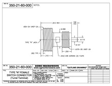350-21-60-000:  N FEMALE SWITCH CONNECTOR (TURRET TERMINAL)