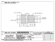 350-33-12-000:  2.4mm FEMALE RECEPTACLE, SPARKPLUG (ACCEPT .012" DIA PIN)