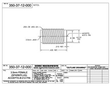 350-37-12-000:  3.5mm FEMALE RECEPTACLE, SPARKPLUG (ACCEPTS .012" DIA DIA PIN)