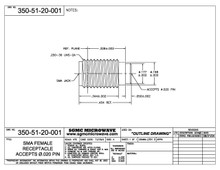 350-51-20-001:  SMA FEMALE RECEPTACLE (ACCEPTS .020" DIA PIN)