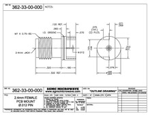362-33-00-000:  2.4mm FEMALE PCB EDGE MOUNT / .012" DIA PIN (.062" BOARD THICKNESS)