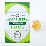 GREEN ROADS | CBD CAPSULES | 100MG | 4 CAPSULES