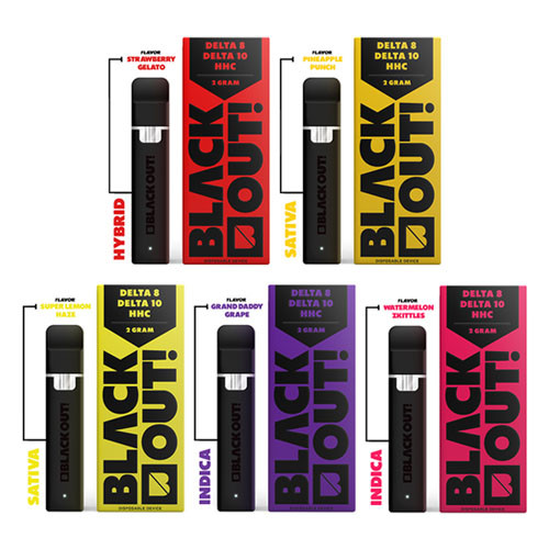 Black Out Delta 8 + Delta 10 + HHC Disposable vapesale247