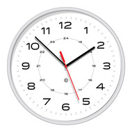 Peter Pepper Model 820 Round Wall Clock with Flush Acrylic Cover and Face No. 38