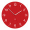 Peter Pepper GROOVY Round Wall Clock with a Red Face and White Numbering
