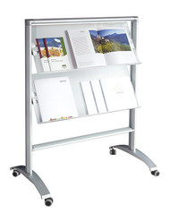 Magnuson SORA6-A4 Soistes Mobile Magazine Rack - 2 Shelves