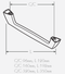 Technical Drawing for Schwinn 2930/160 Handle, Satin Nickel (UPC 4000913111011)