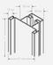Technical Drawing for Schwinn Handle-Free Hardware 3915-290 Vertical Channel, Clear Anodized (UPC 4000913544475)
