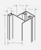 Technical Drawing for Schwinn Handle-Free Hardware 3916-290 Vertical End Channel, Nickel Color (UPC 4000913544529)