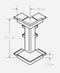 Technical Drawing for Schwinn 6K400-C Outer Corner, Nickel Color (UPC 4000913544642)